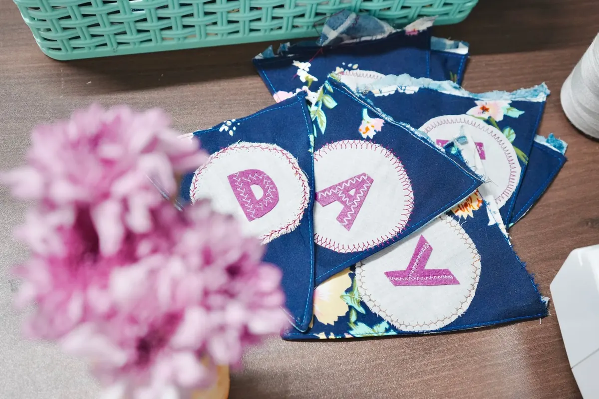 No-Sew Bunting in Under an Hour: A Fabric Scrap Project